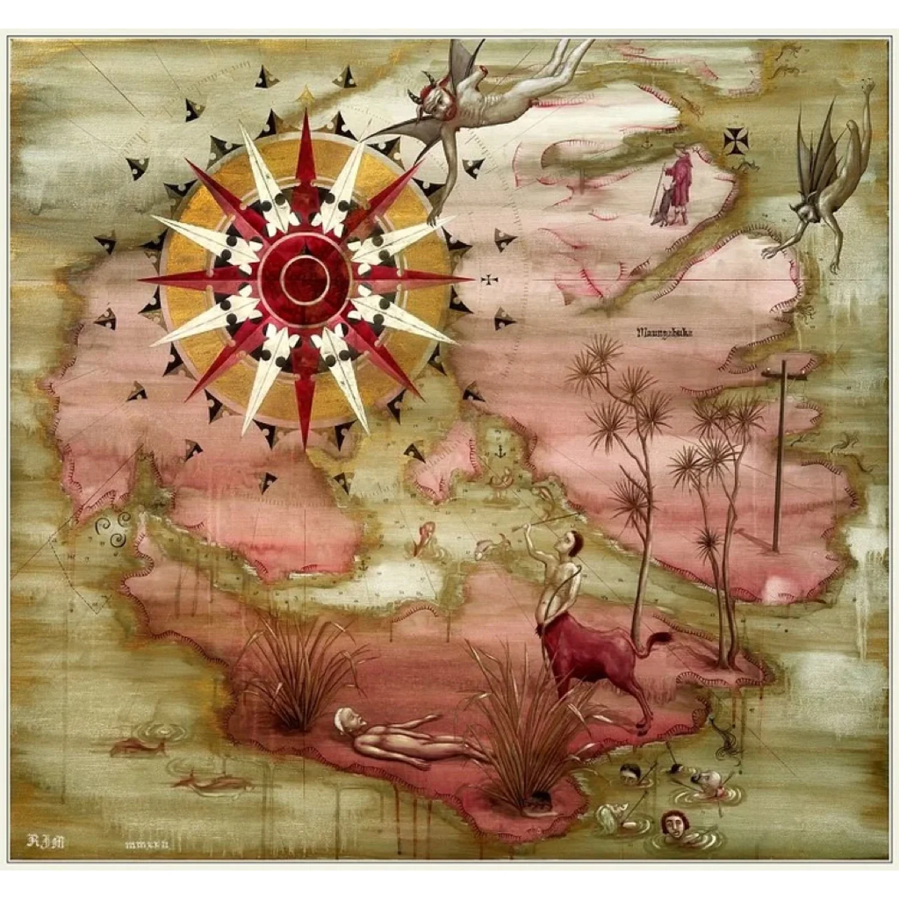  Maungahuka 
 Pigment Ink on Ilford textured cotton rag 310gsm Giclee Print 
 60 x 56,3 cm, 2023 