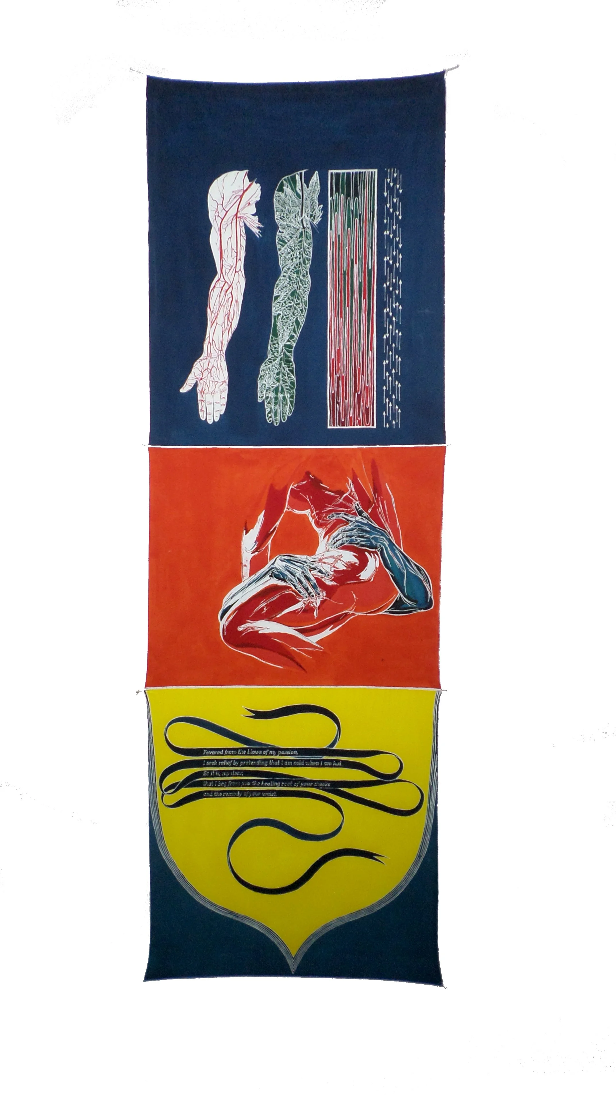  Batik No. 5 
 Batik on mori fabric 
 207 cm x 74cm, 2017 