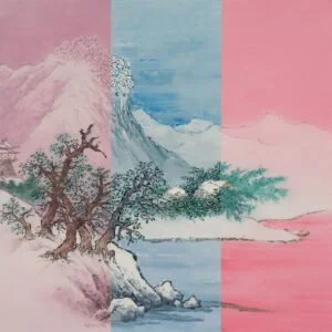  Homeward Boat in the Snow 
 Oil on canvas 
 150 x 150 cm, 2020 
