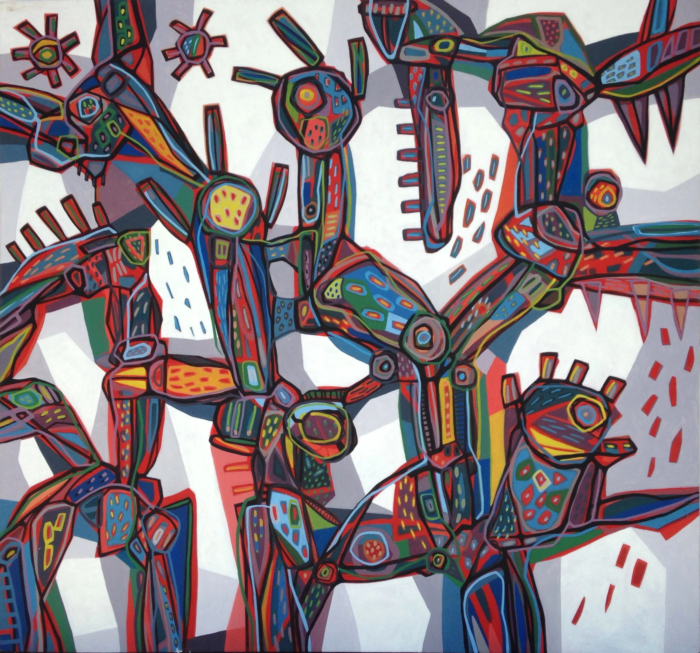  Aesthetic of Plant 
 Acrylic on canvas 
 150 cm x 160 cm, 2015 