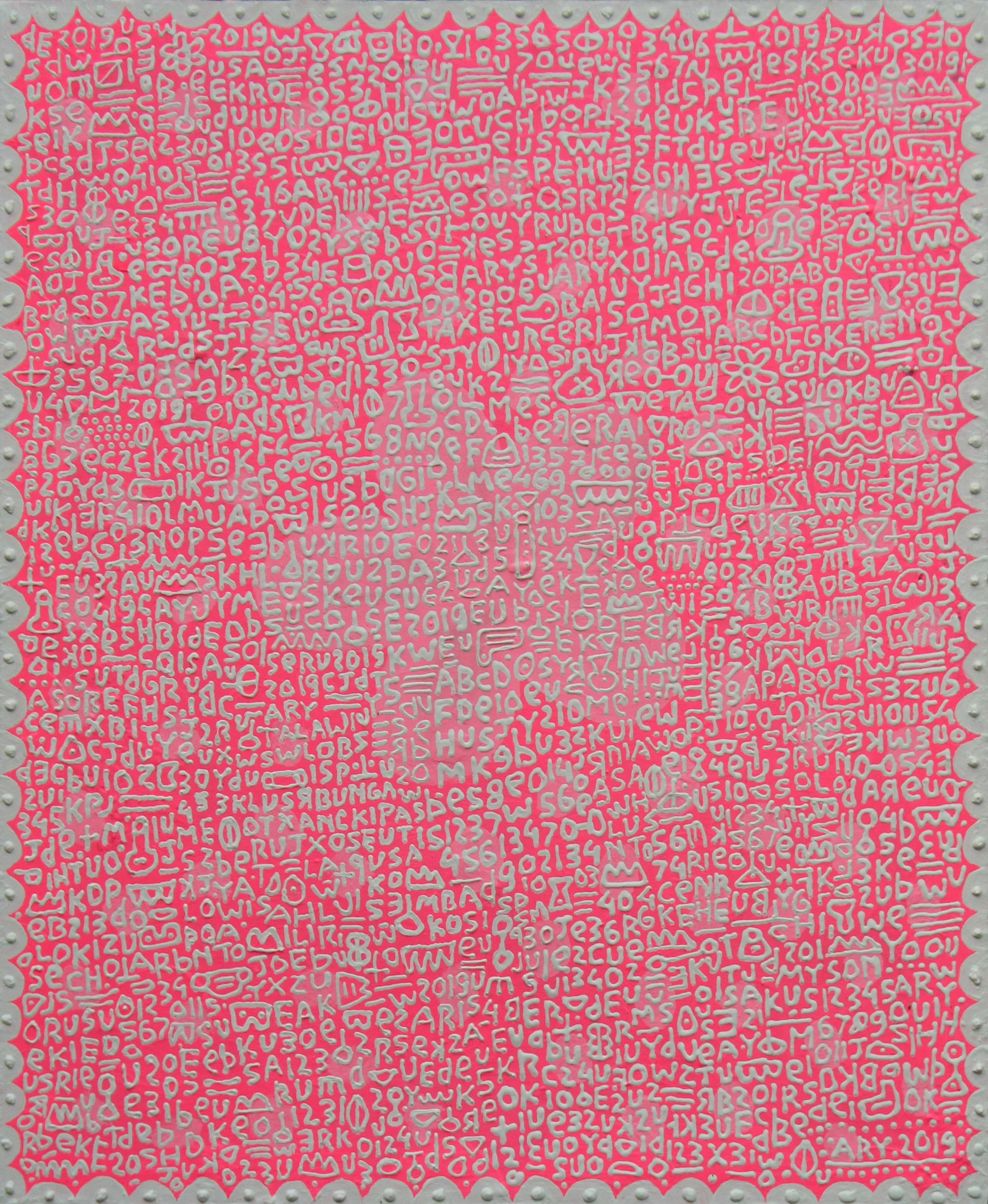  Ary Kurniawan 
 Diary #3 
 Mix media on canvas 
 70 cm x 80 cm, 2019 