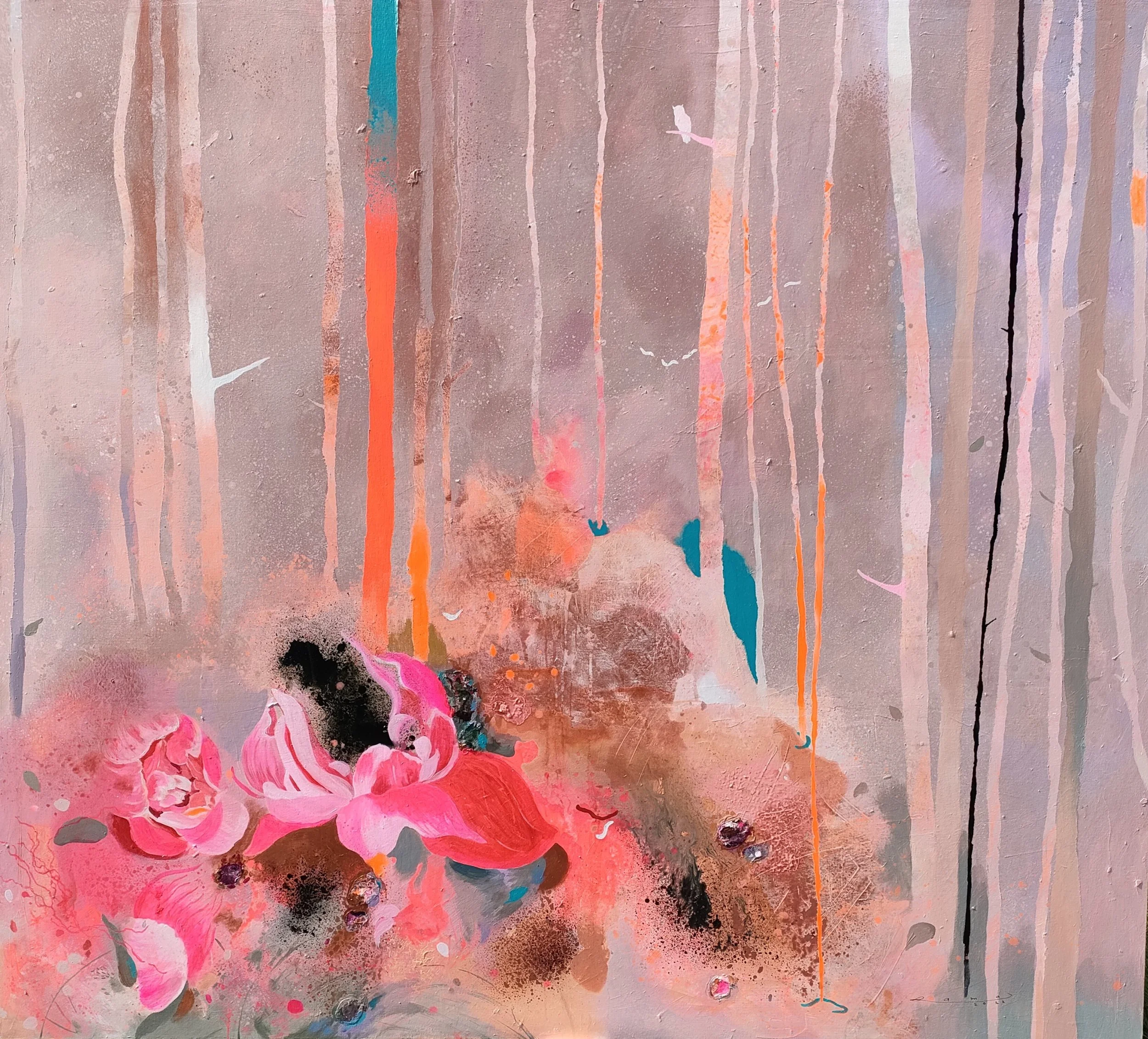  Ramadhyan P. 
 Entering into the Escapism World 
 Acrylic on canvas 
  200 cm x 180 cm, 2022 