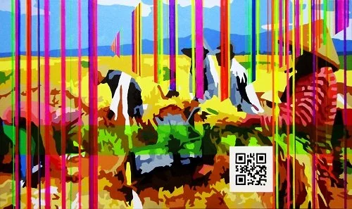  Tri Pandrong 
 Affluent 
 Acrylic on canvas 
 80 cm x 140 cm, 2022 