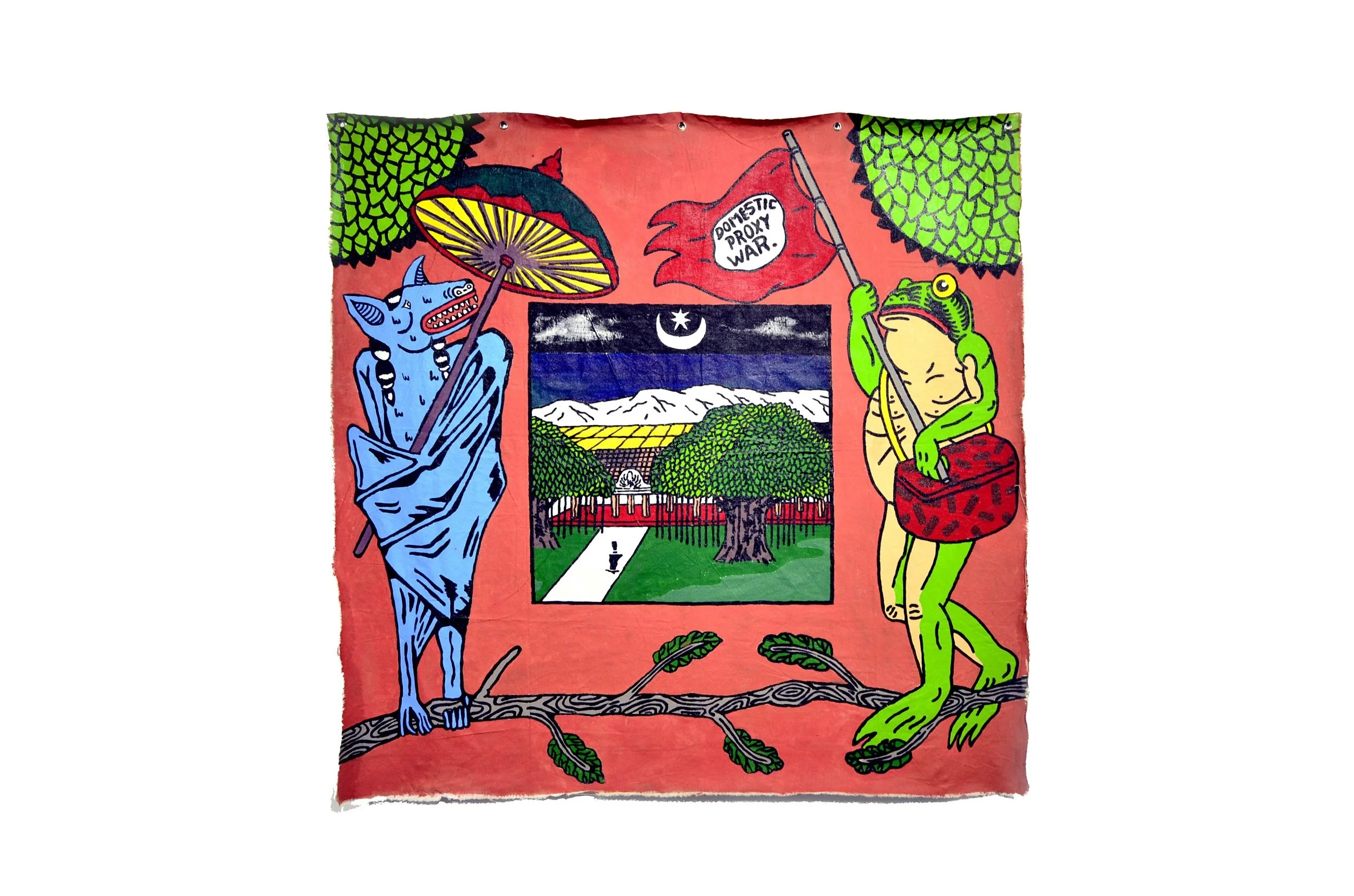  Panji Bahni Maya Pramana 
 Acrylic on canvas 
 155 cm x 153 cm, 2019 