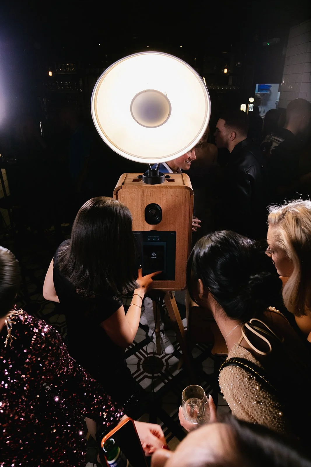 wooden photobooth nyc, aesthetic photobooth nyc, prestige prints nyc