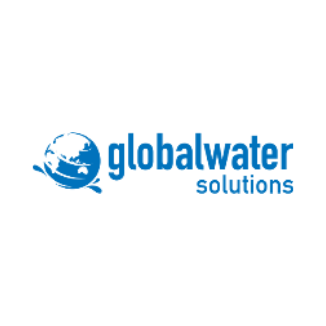 Global Water Solutions logo with a stylized globe and blue text.
