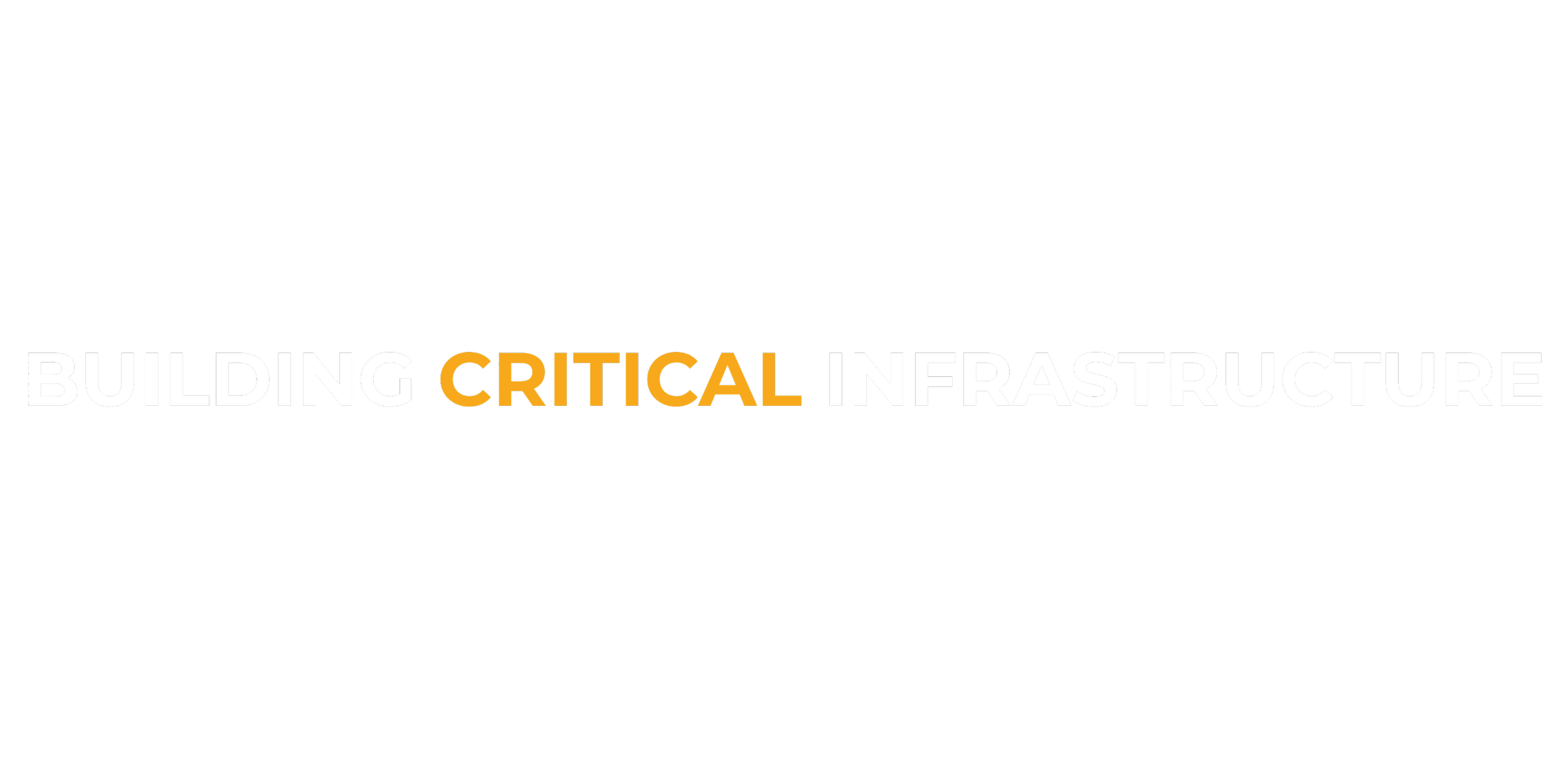 Eastsew or EAST WEST 'BUILDING CRITICAL INFRASTRUCTURE' on a black background
