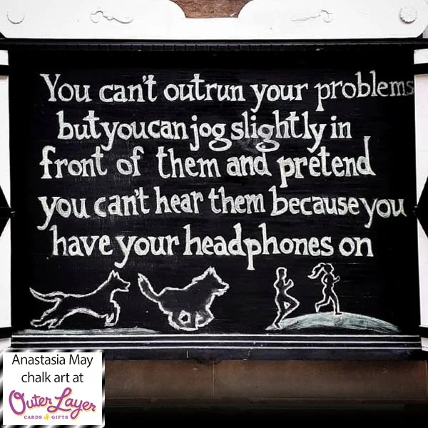 Anastasia May chalk art at Outer Layer Cards & Gifts