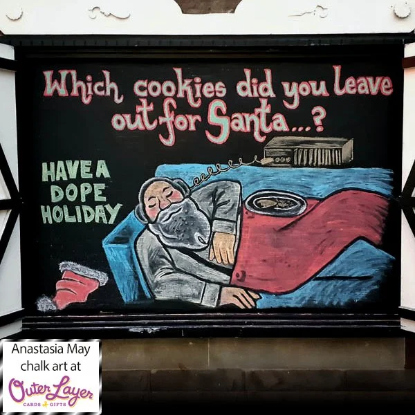 Anastasia May chalk art at Outer Layer Cards & Gifts