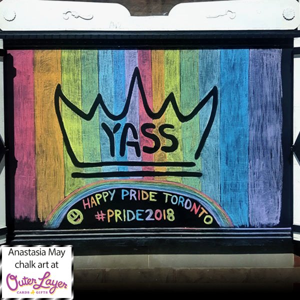 Anastasia May chalk art at Outer Layer Cards & Gifts