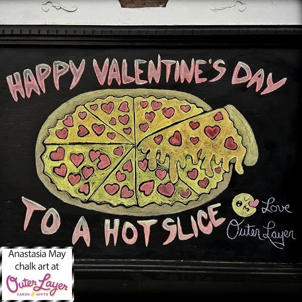 Anastasia May chalk art at Outer Layer Cards & Gifts