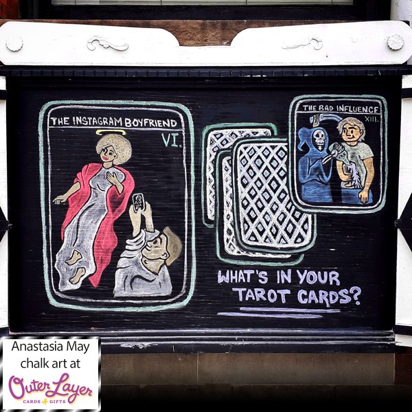 Anastasia May chalk art at Outer Layer Cards & Gifts