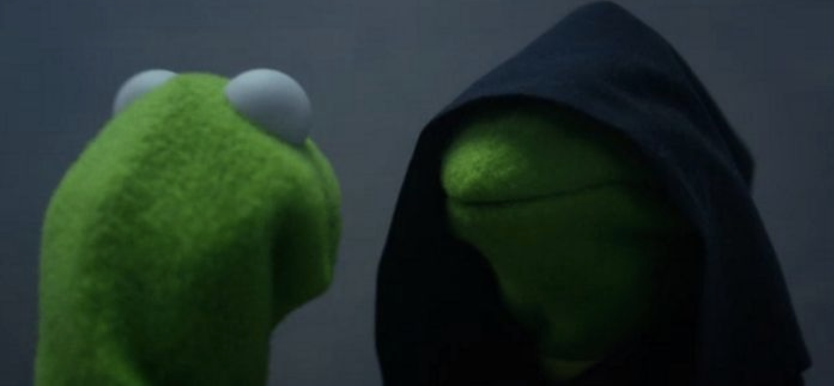 Evil Kermit the Frog  Muppet Meme