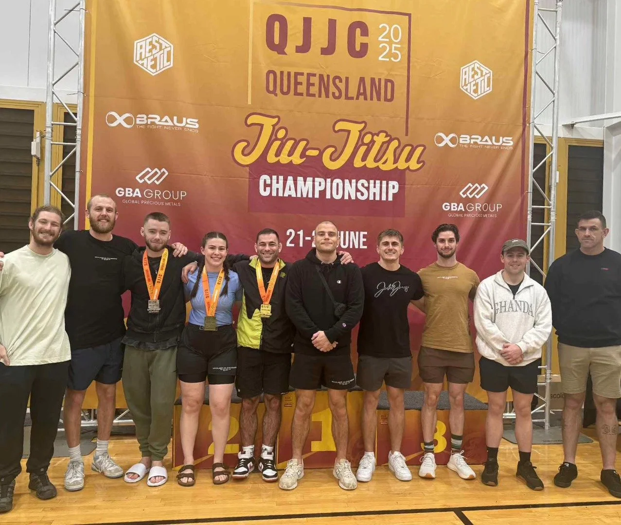 QLD States yesterday with the team! With some friends from @essencebjjperth @jakeod_essencebjj

Congratulations to everyone that competed and thank you to those that came down to support them.