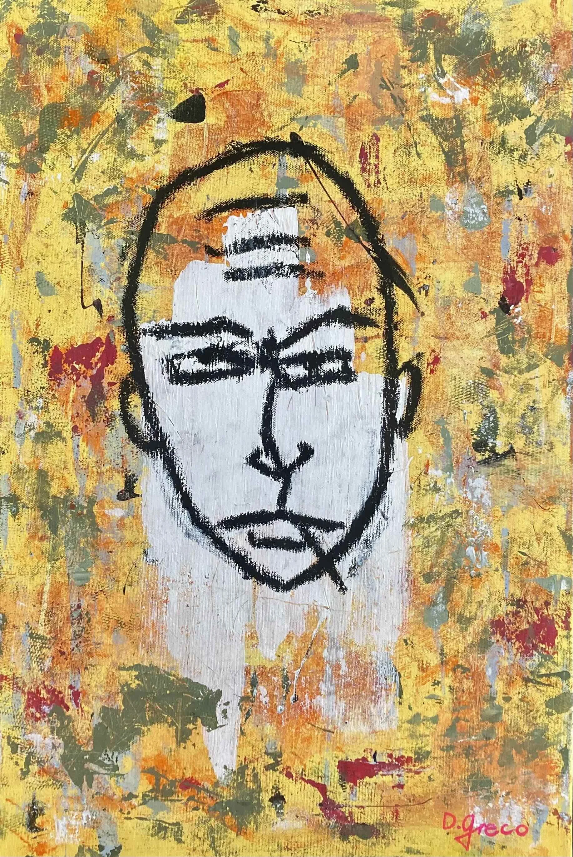 Bad Mood (3) 2026. Acry, oil pastel on canvas – 60 x 40 cm