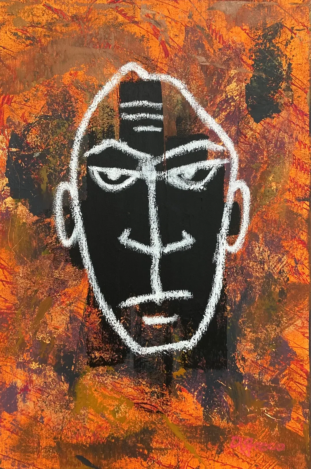 Bad mood (5) 2026, acryl, soft oil pastel on canvas,  — 60 x 40 cm