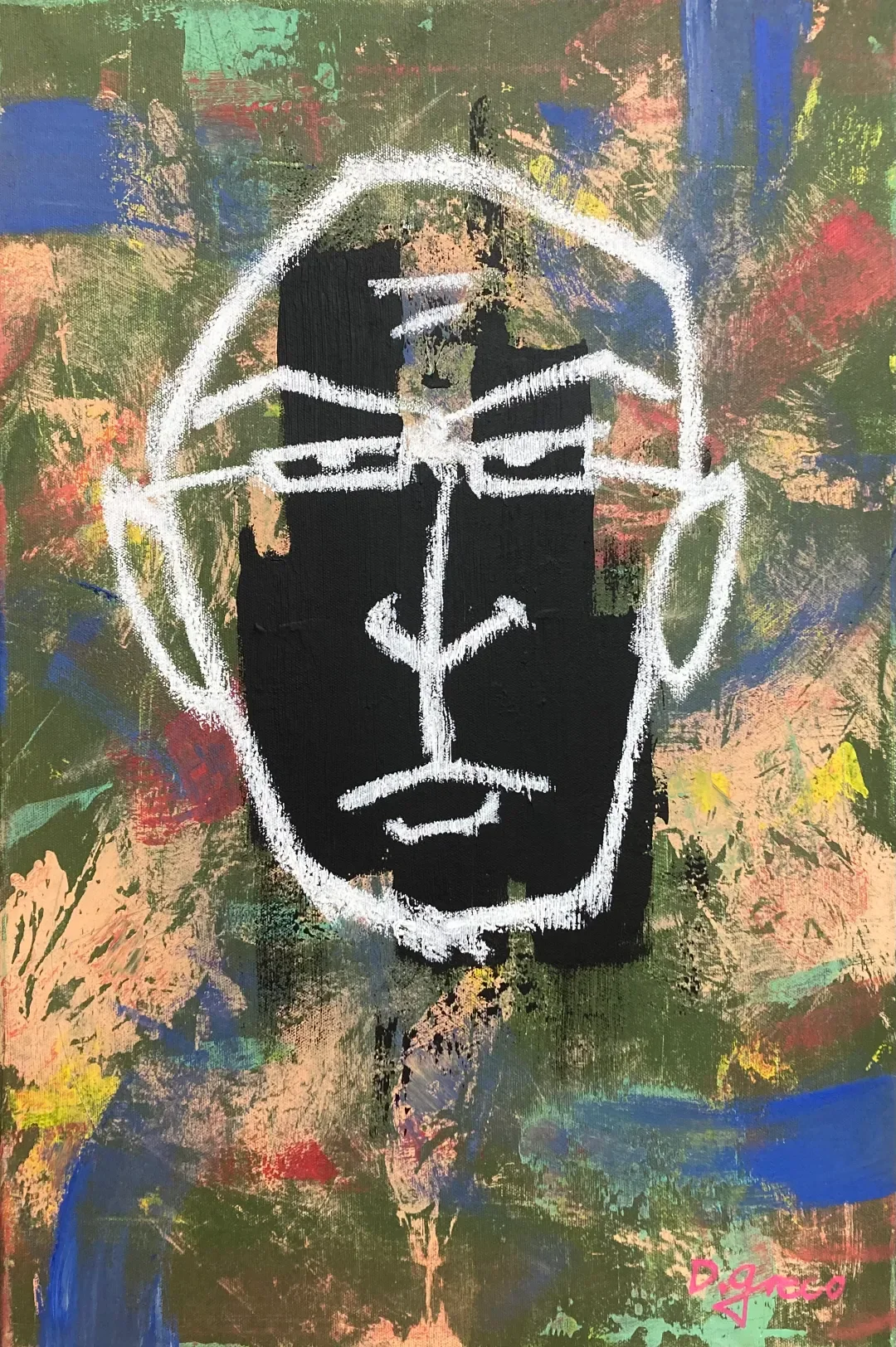 Bad mood (4) 2026, acryl, soft oil pastel on canvas,  — 60 x 40 cm