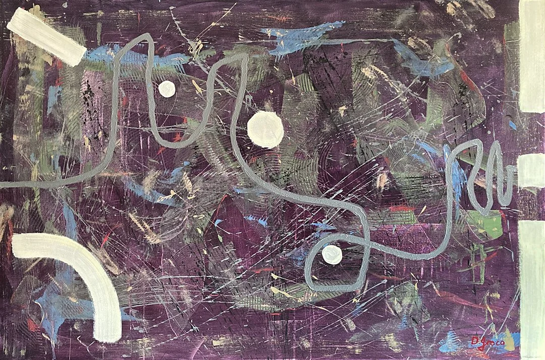 The Indecisive (Der Unschlüssige) 2026, acryl on canvas — 80 x 100 cm