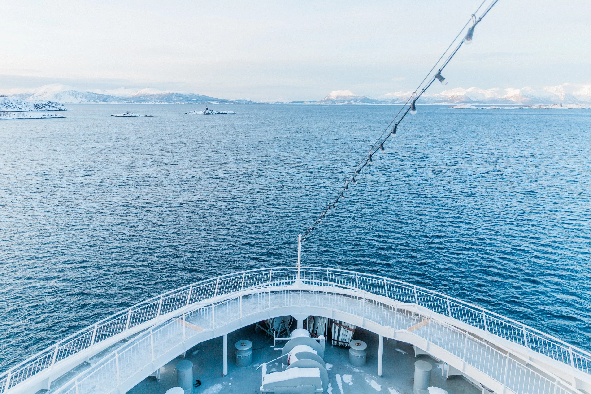 Observation Deck at the front of Deck 5 of HX Expeditions' MS Spitsbergen in Arctic Norway