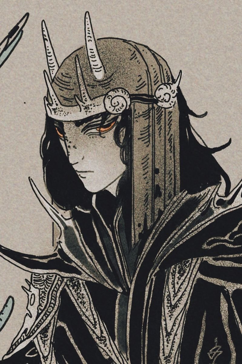 a portrait of the mysterious rider