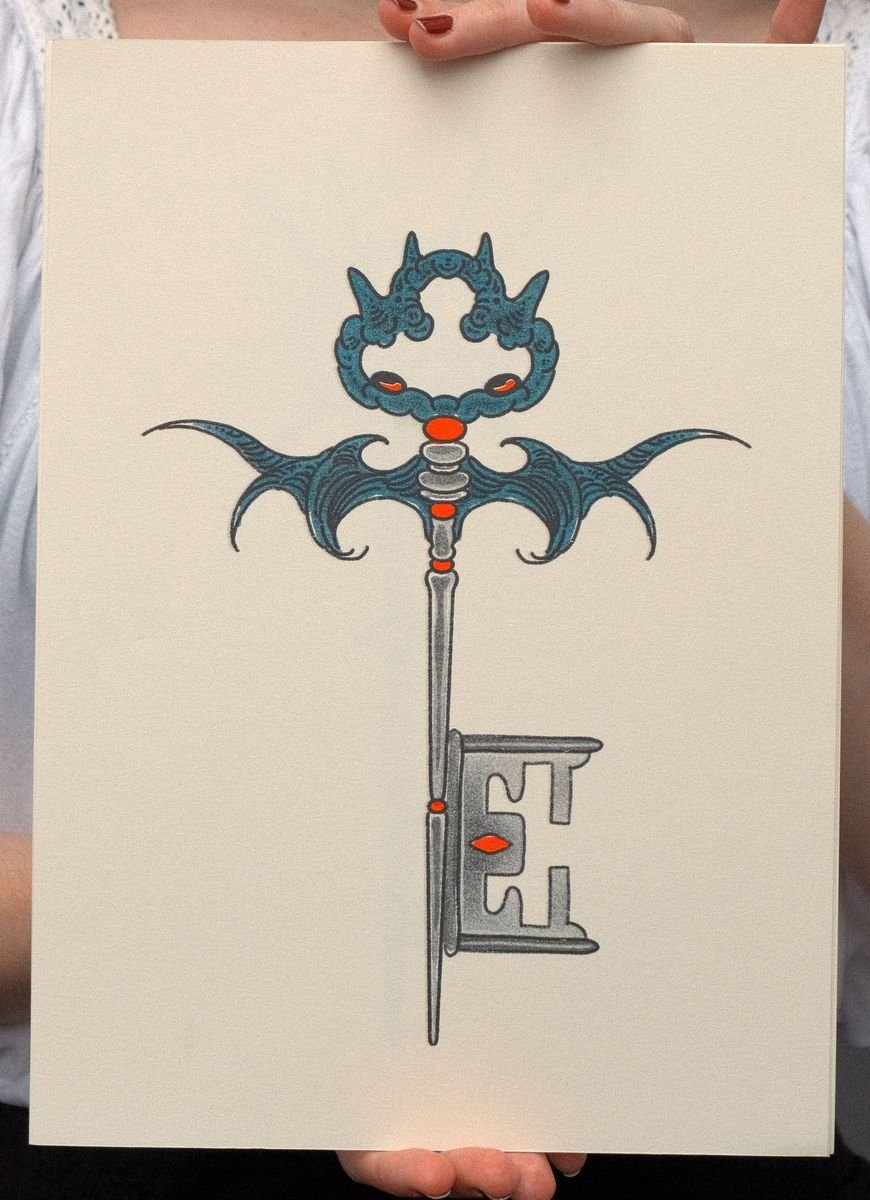 A5 Riso Print - Emha's Key