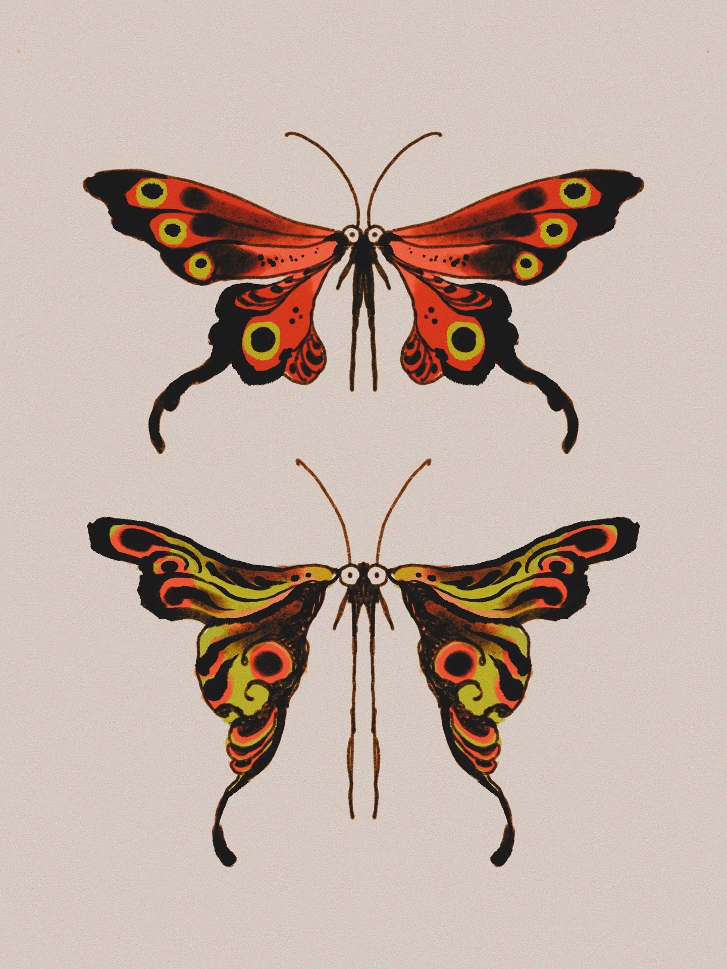 Is this a good idea?
I bought some colors that I would like to try. 
I feel if I would have drawn just conventional butterflies and not these lil creatures this design would sell fast. But my love for weird details cannot leave it this basic 😭
I wou