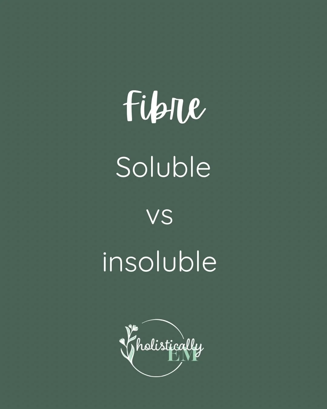 You know you need to eat more fibre, but what fibre do you need and how? 

There are two types of fibre and we need both. 

🟢 Soluble Fiber: The &ldquo;Glucose Slower&rdquo;
Soluble fiber dissolves in water to form a viscous, gel-like substance in t