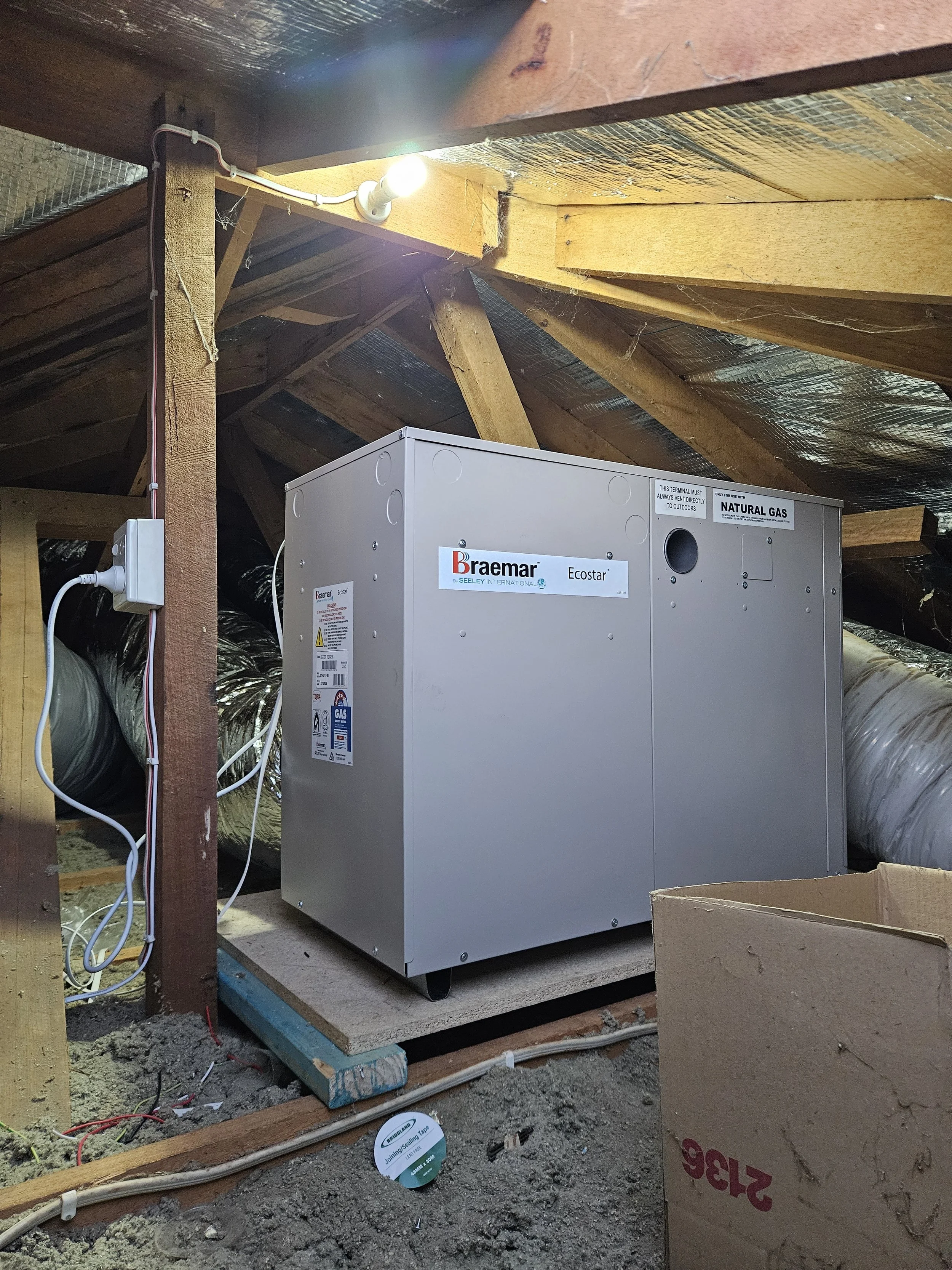 ducted gas heater installation in Wagga Wagga, 2650