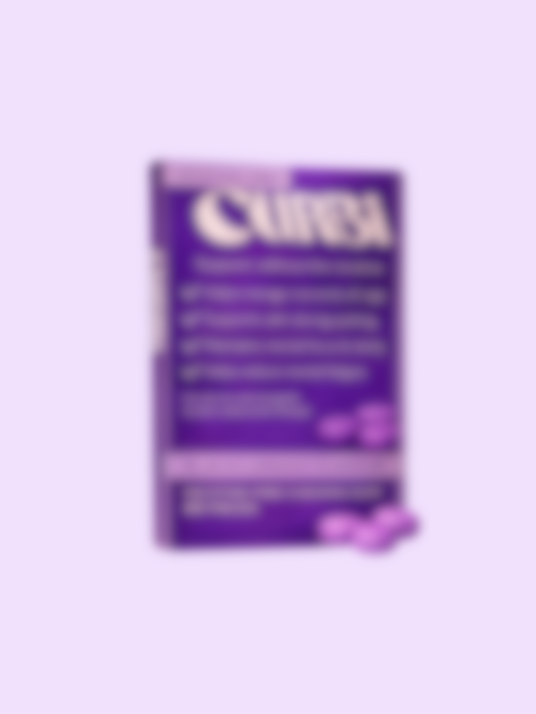 A purple box of Clipper brand tampons with purple packaging and brand logo on top, set against a light purple background.