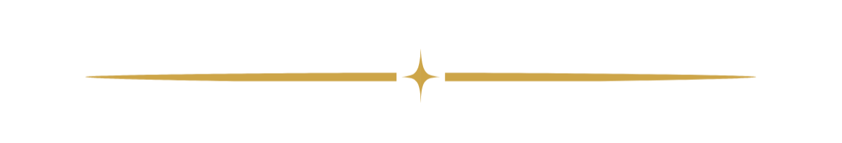 A decorative gold line with a star-shaped embellishment in the center on a black background.
