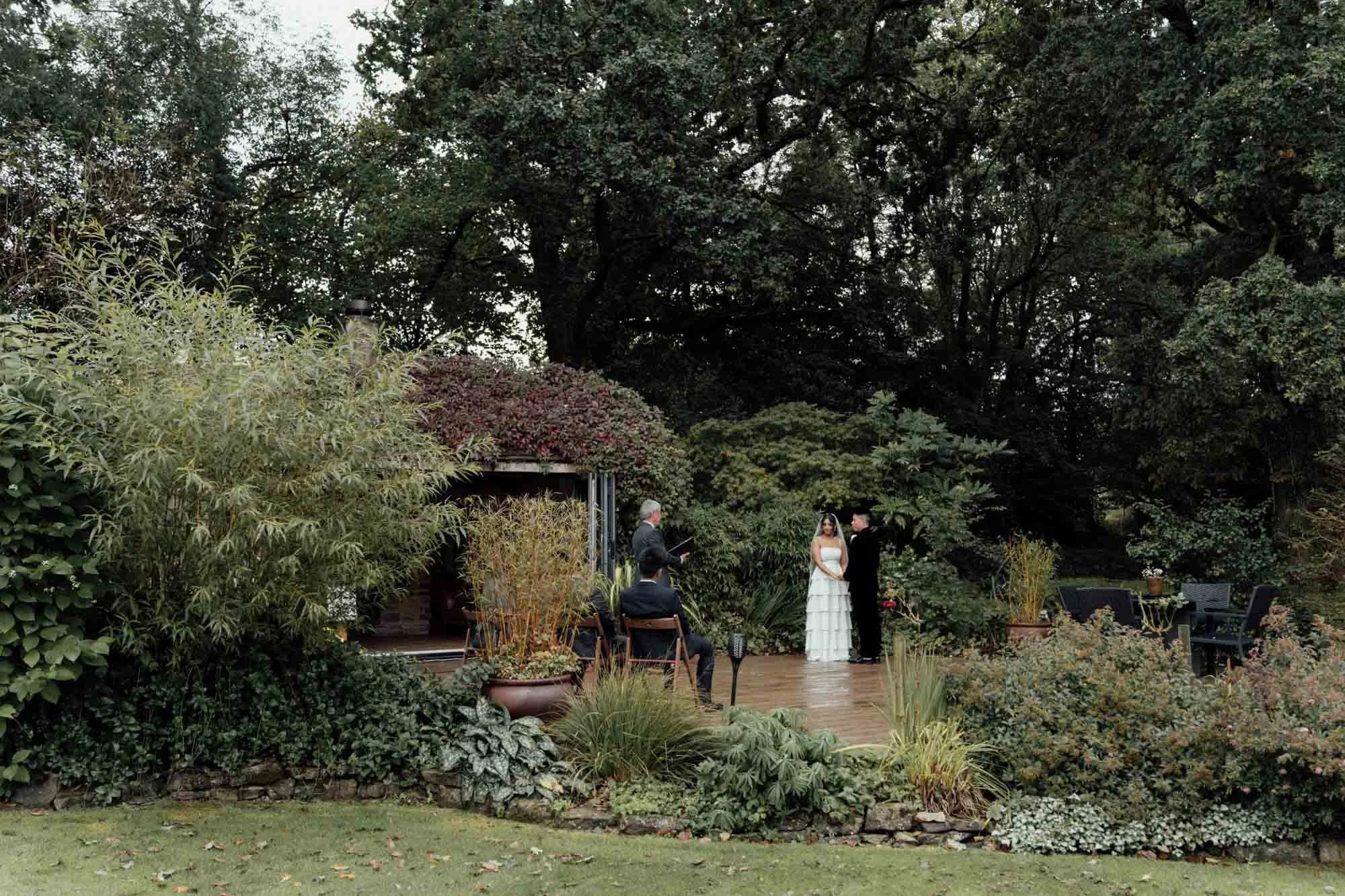 wedding ceremony at elegant north devon wedding