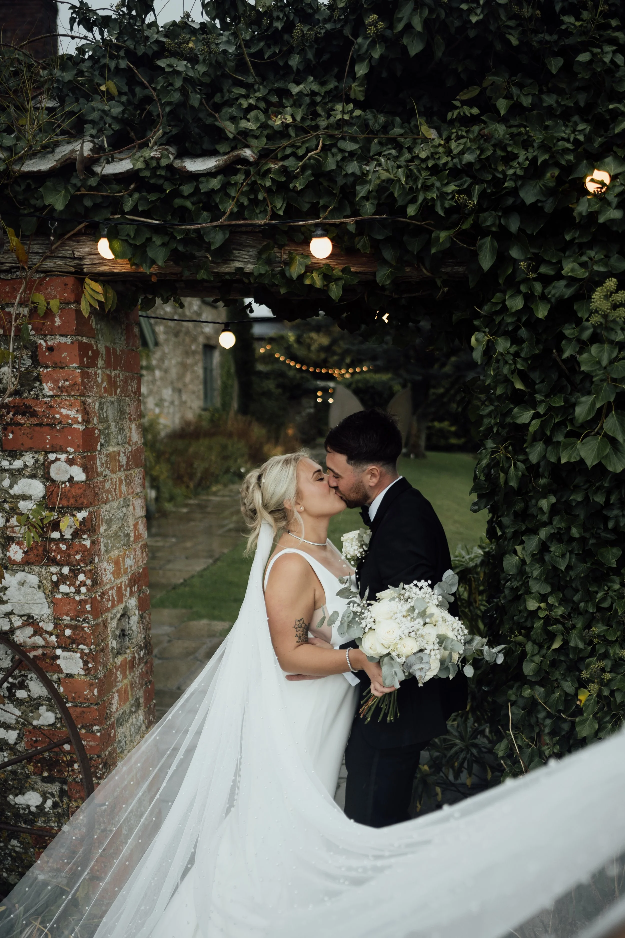 Elegant wedding portrait by UK editorial wedding photographer