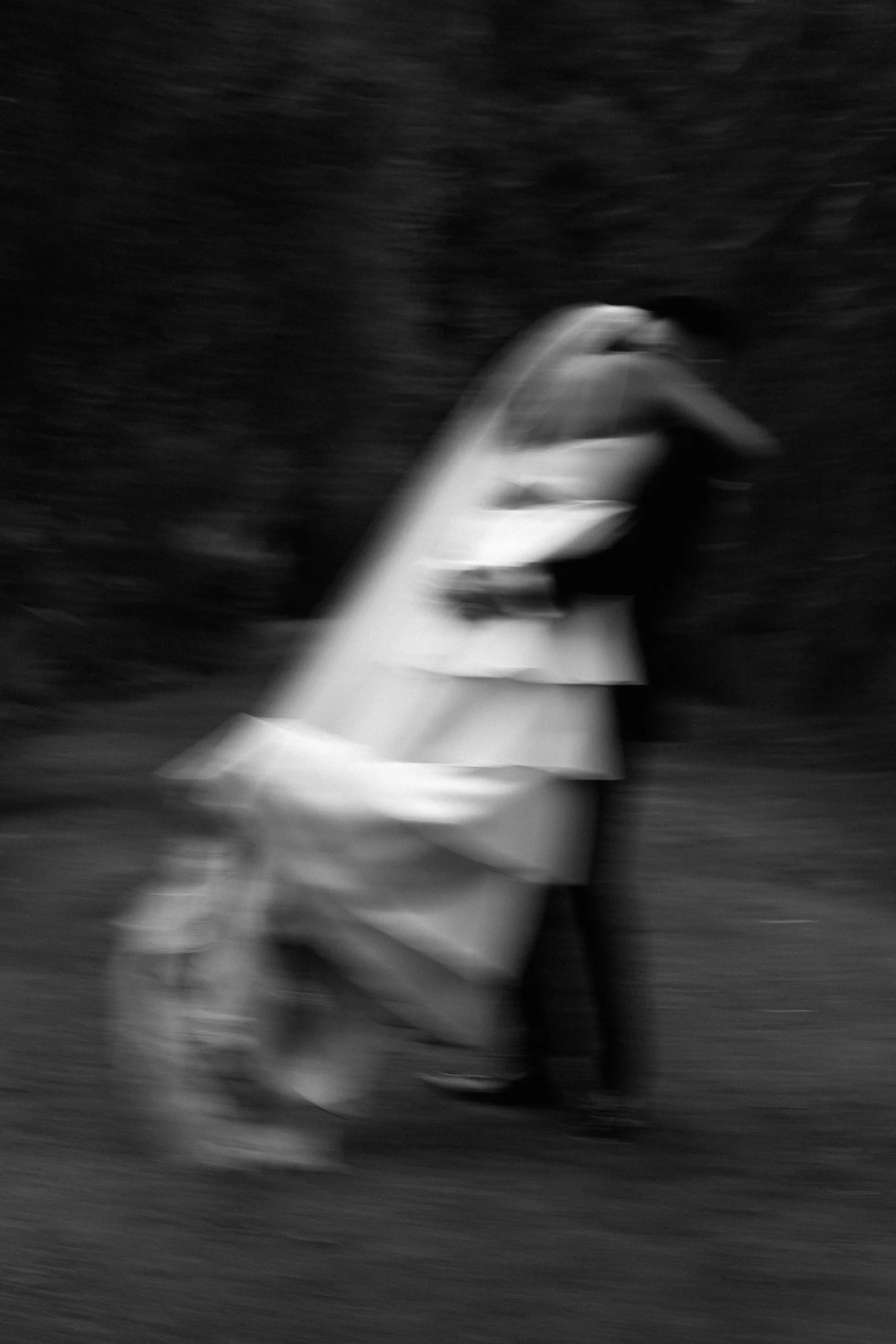 Atmospheric black and white wedding photography in Devon