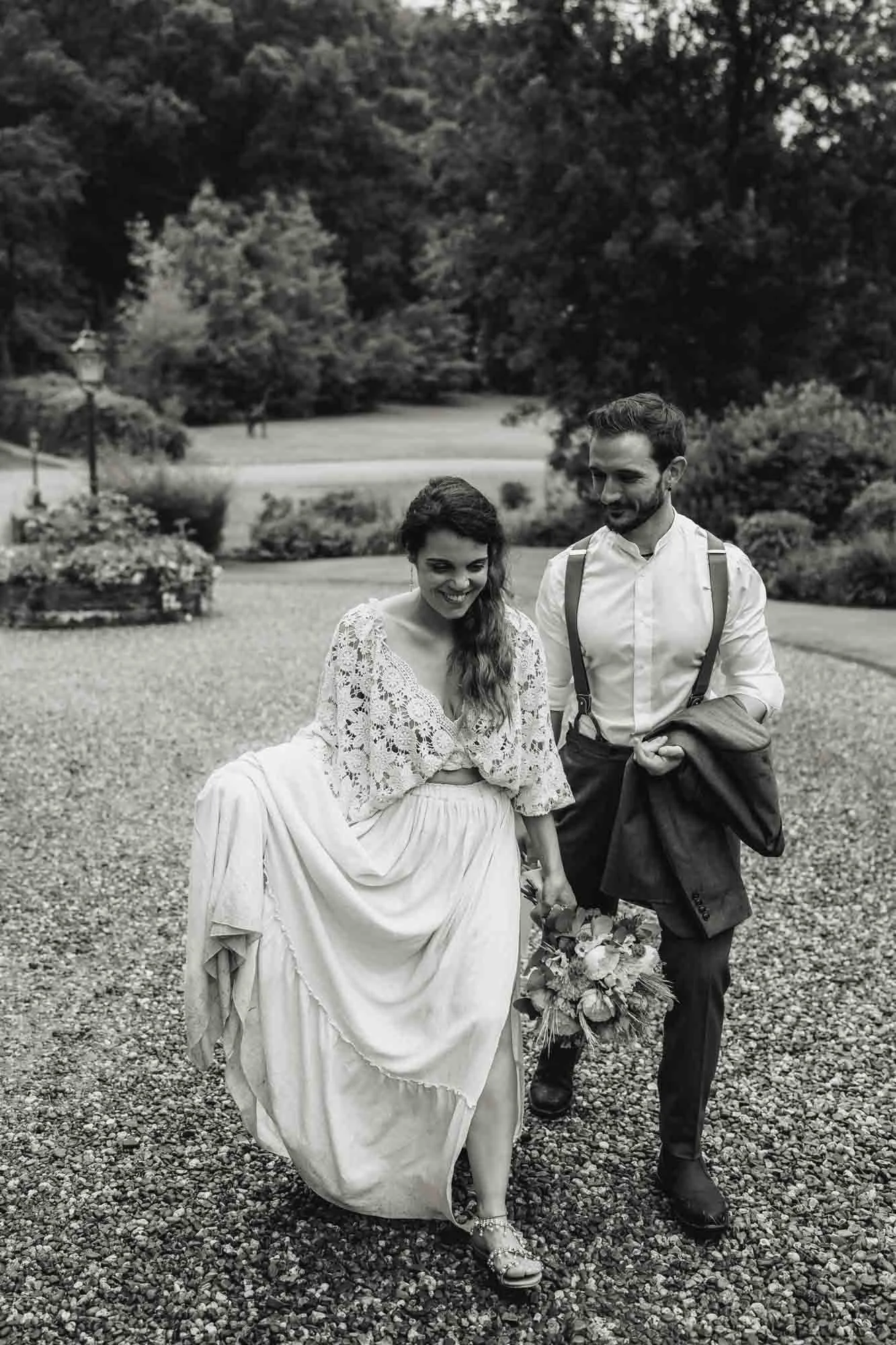 Natural bride and groom moment captured in North Devon