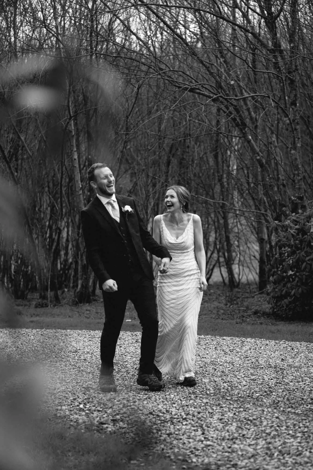 Intimate woodland wedding photography at Tree Top Escape in North Devon