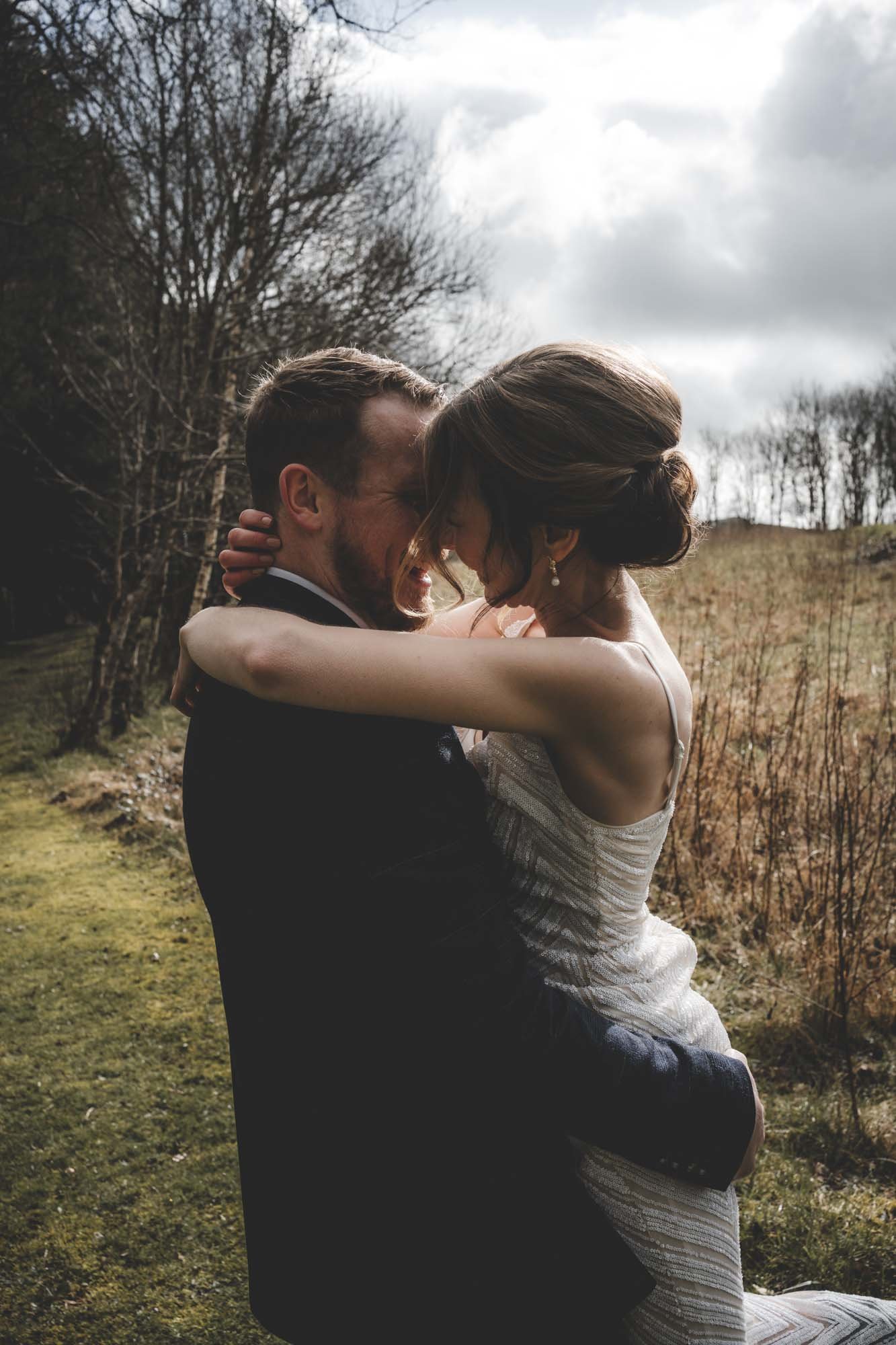 Elegant wedding portrait by UK editorial wedding photographer