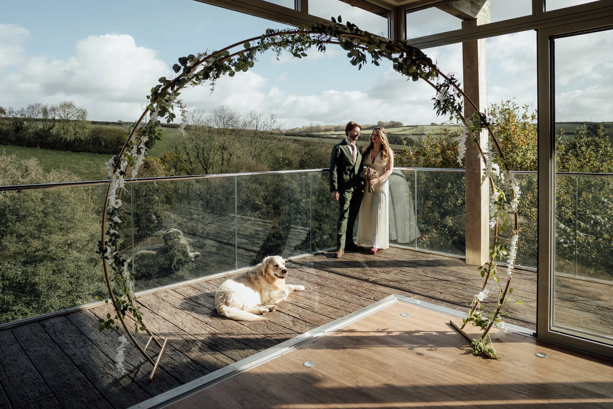 Editorial wedding photography at Tree Top Escape captured by North Devon wedding photographer Chris Catullo