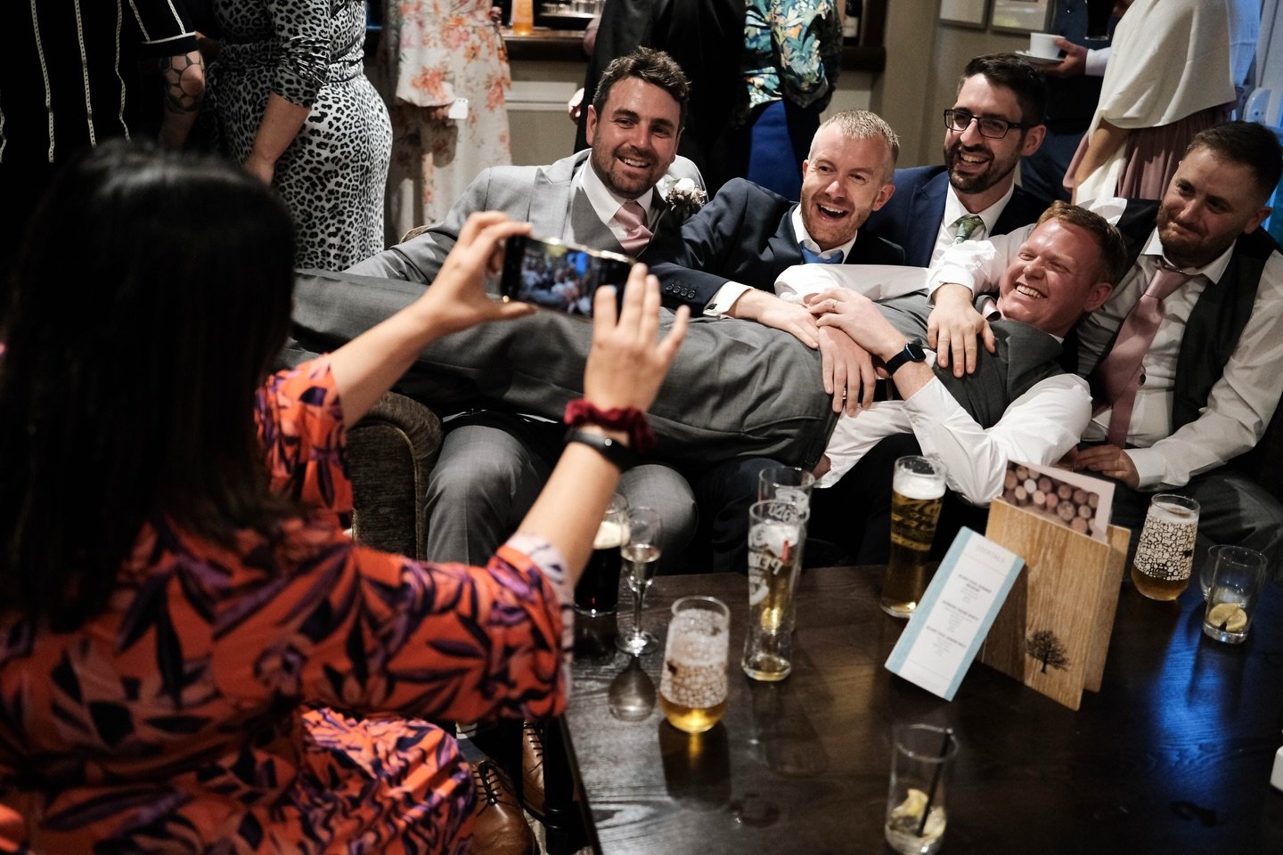 Wedding guests having fun and helping to make your day special. 

I deliver ALL photographs as jpegs as they come straight from the camera. Everything delivered, nothing held back. The simplicity of my wedding photography package means I can capture 