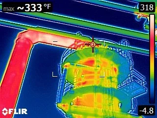 Troubleshooting a poorly-insulated flue gas duct for a U.S. refinery client