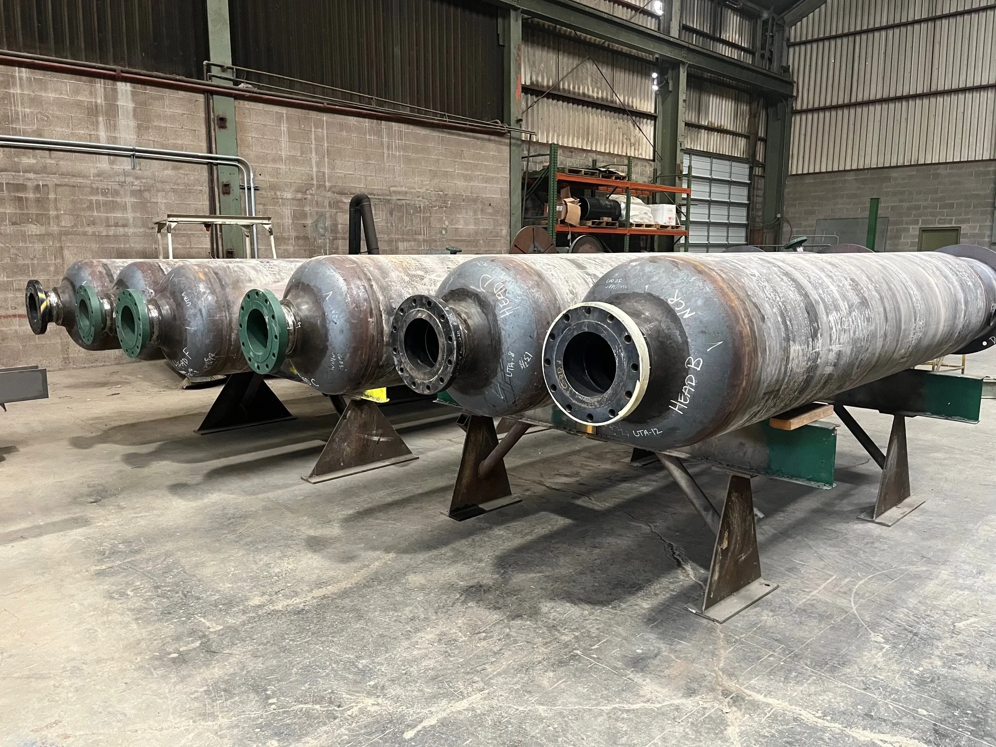 PSA adsorber vessels awaiting hydrotest at our Ithaca, NY factory