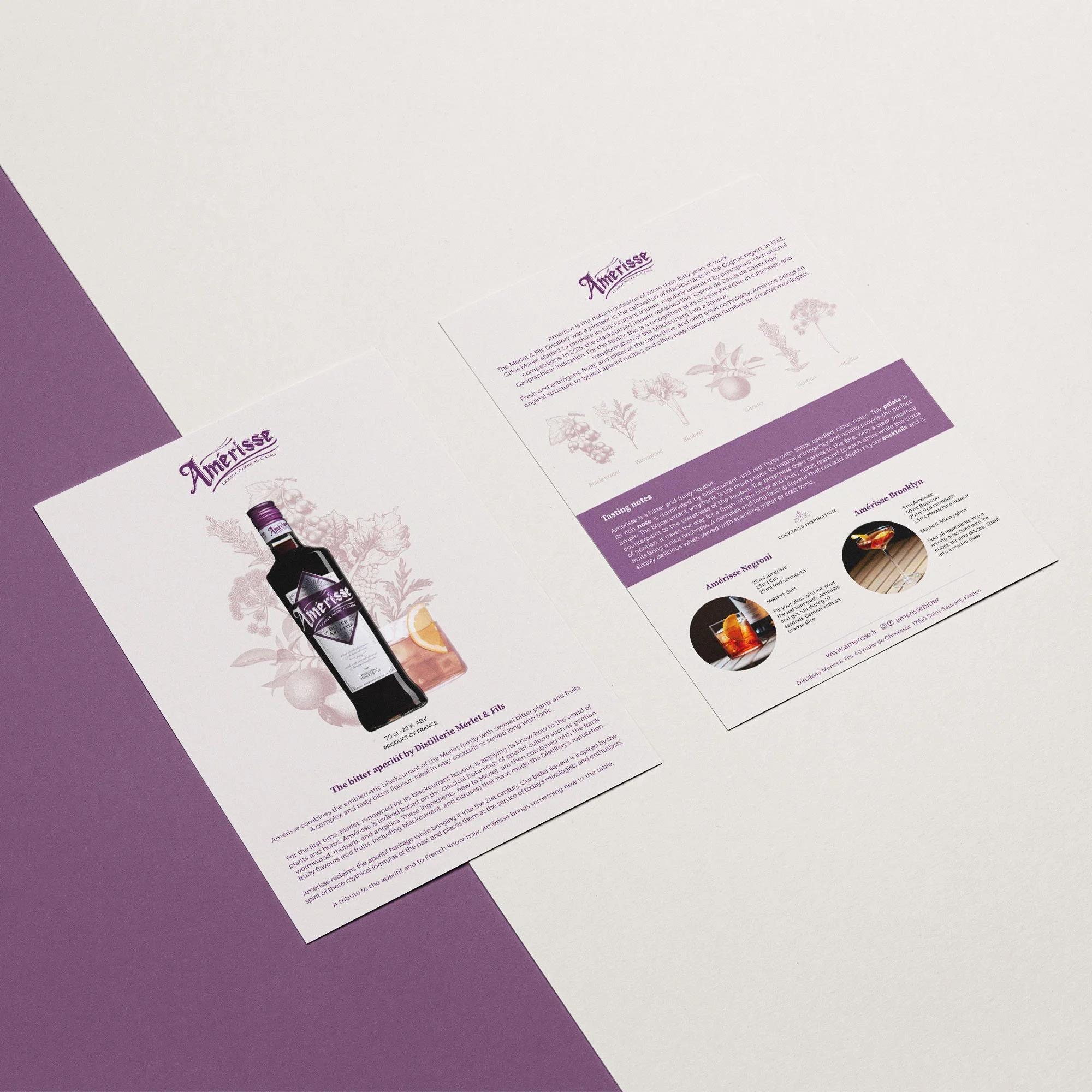 Graphisme fiche produit d'un bitter