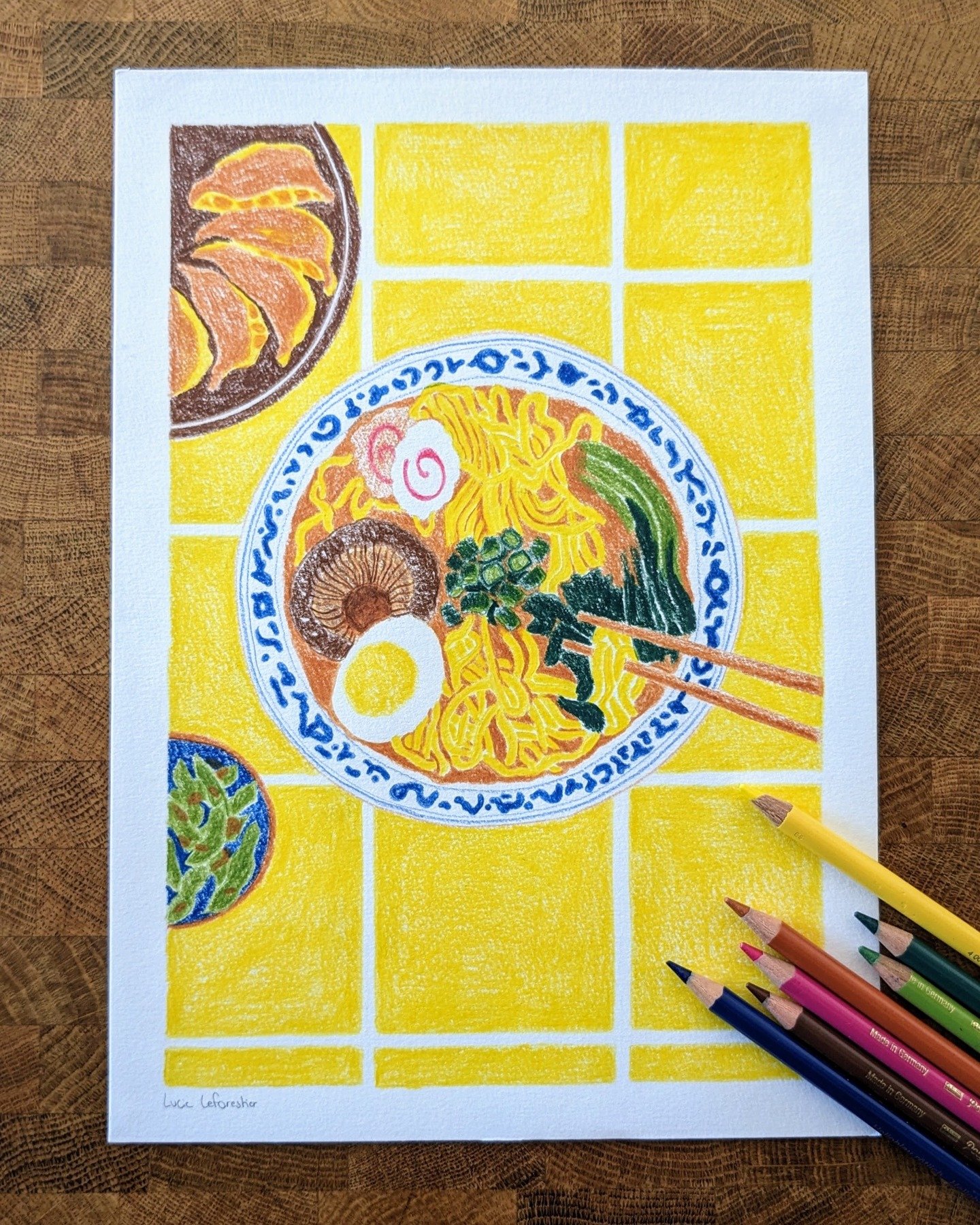 🍜

Vous aviez aper&ccedil;u ce bol de ramen en cours - commenc&eacute; pendant le Lozotober chez @lozo_illu - et j&rsquo;ai enfin pris le temps de le terminer comme je voulais.

Est-ce que &ccedil;a valait le coup d&rsquo;attendre ? 👀
J&rsquo;esp&e