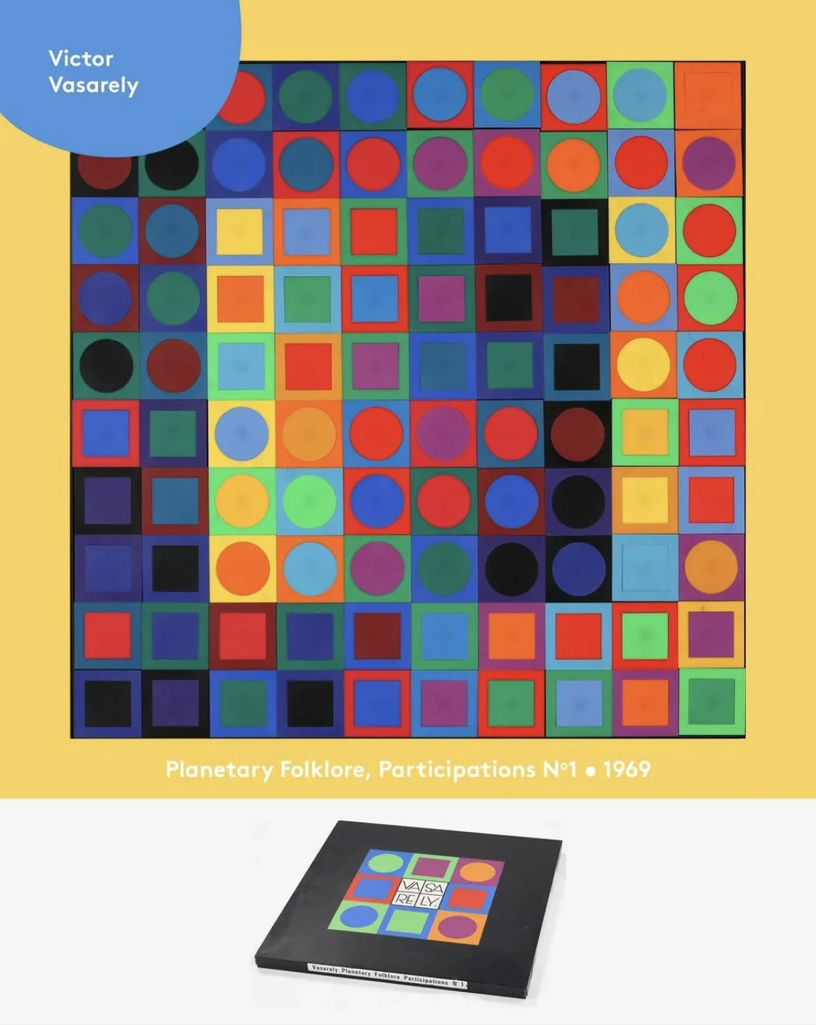 Planche d'inspiration présentant l'Alphabet Plastique de Victor Vasarely pour l'atelier culinaire.