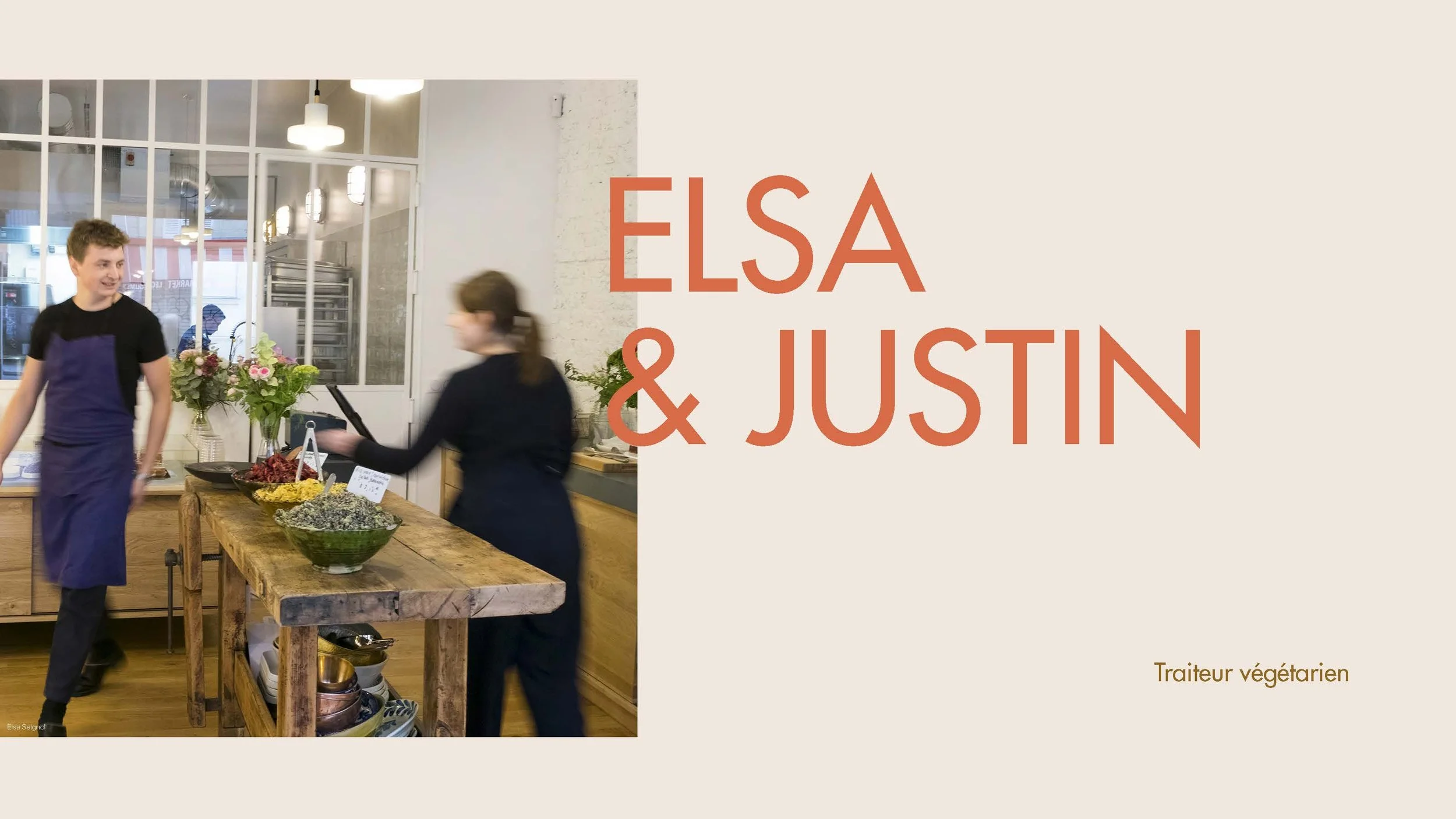 Couverture du dossier de présentation éditoriale pour le projet de livre Elsa et Justin.