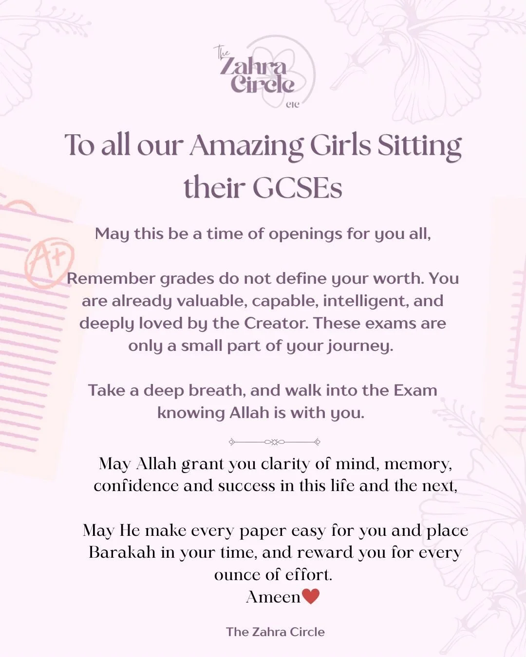 We&rsquo;re rooting for you all 👏

#exams #gcses #muslim #islam #examseason📚