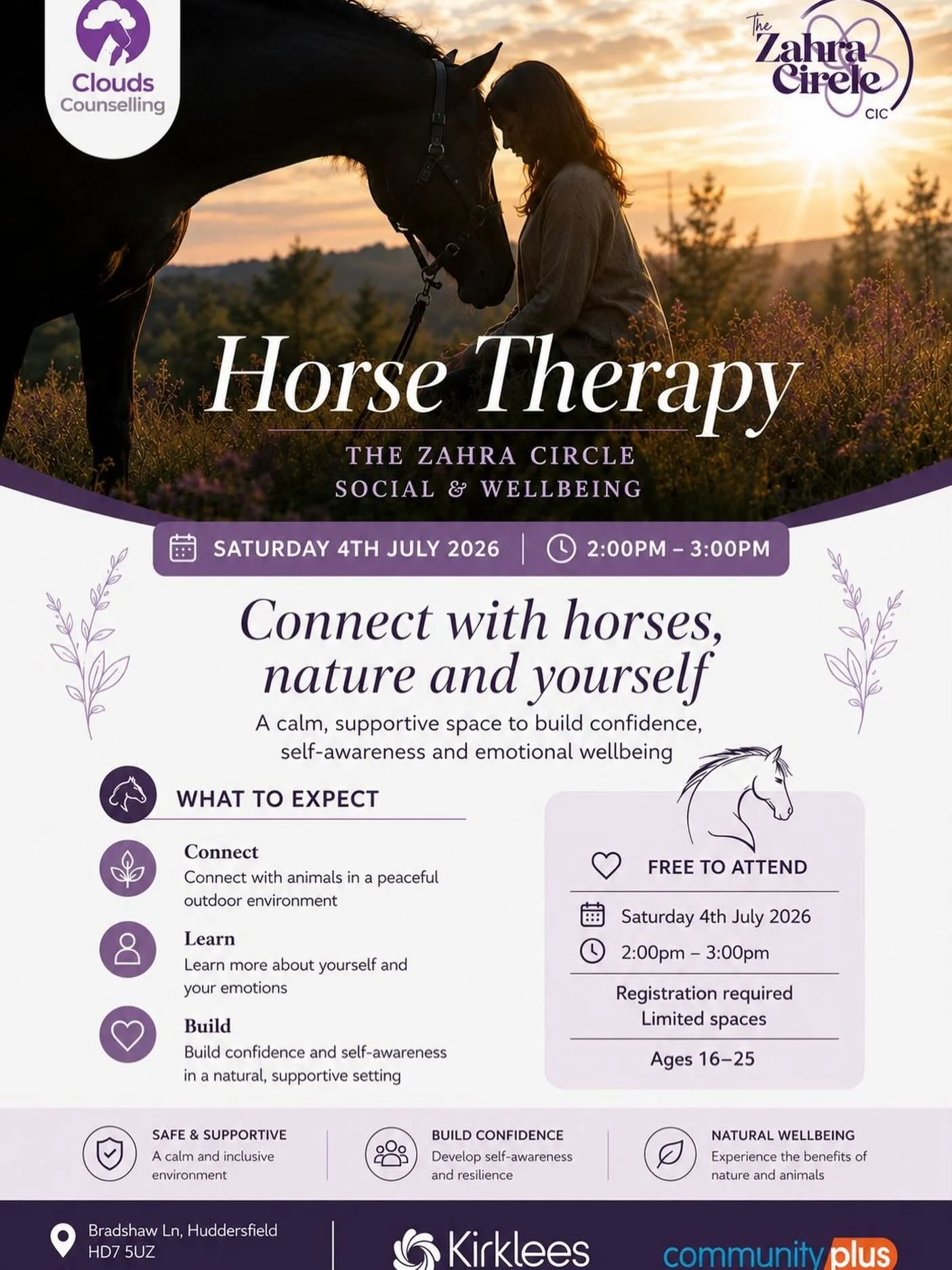 ✨ Following the success of our first Social &amp; Wellbeing Programme session, we&rsquo;re excited to launch our second event&hellip;

🐴 Horse Therapy

Join us for a unique opportunity to connect with horses, nature and yourself in a calm and suppor