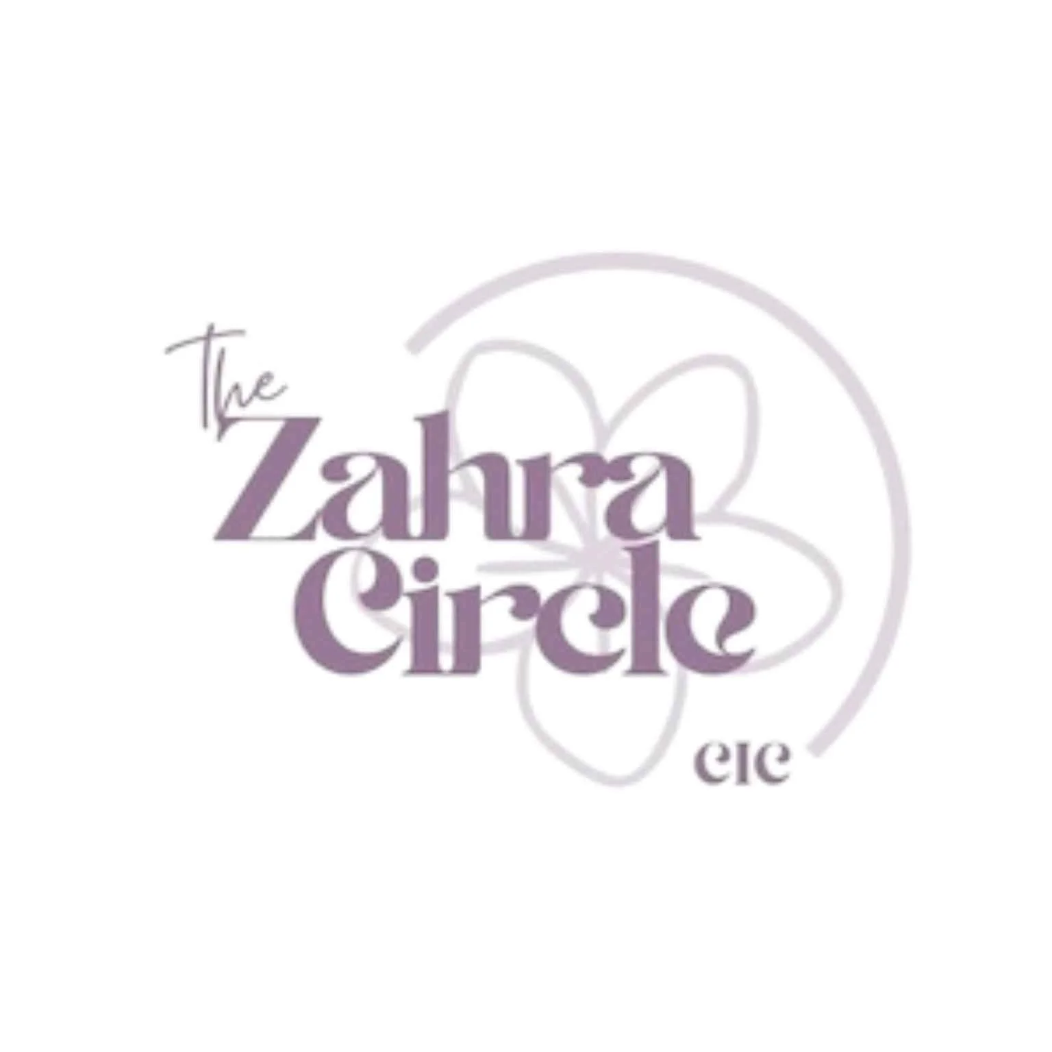 Neon sign with the text 'The Zahava Shop' written in purple and white, with a large infinity symbol behind the text.