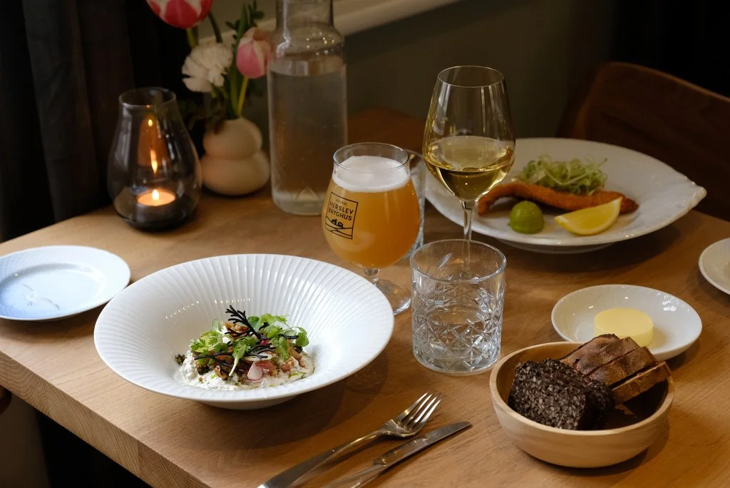 Frokost på Den Røde Cottage. Øl fra Herslev Bryghus