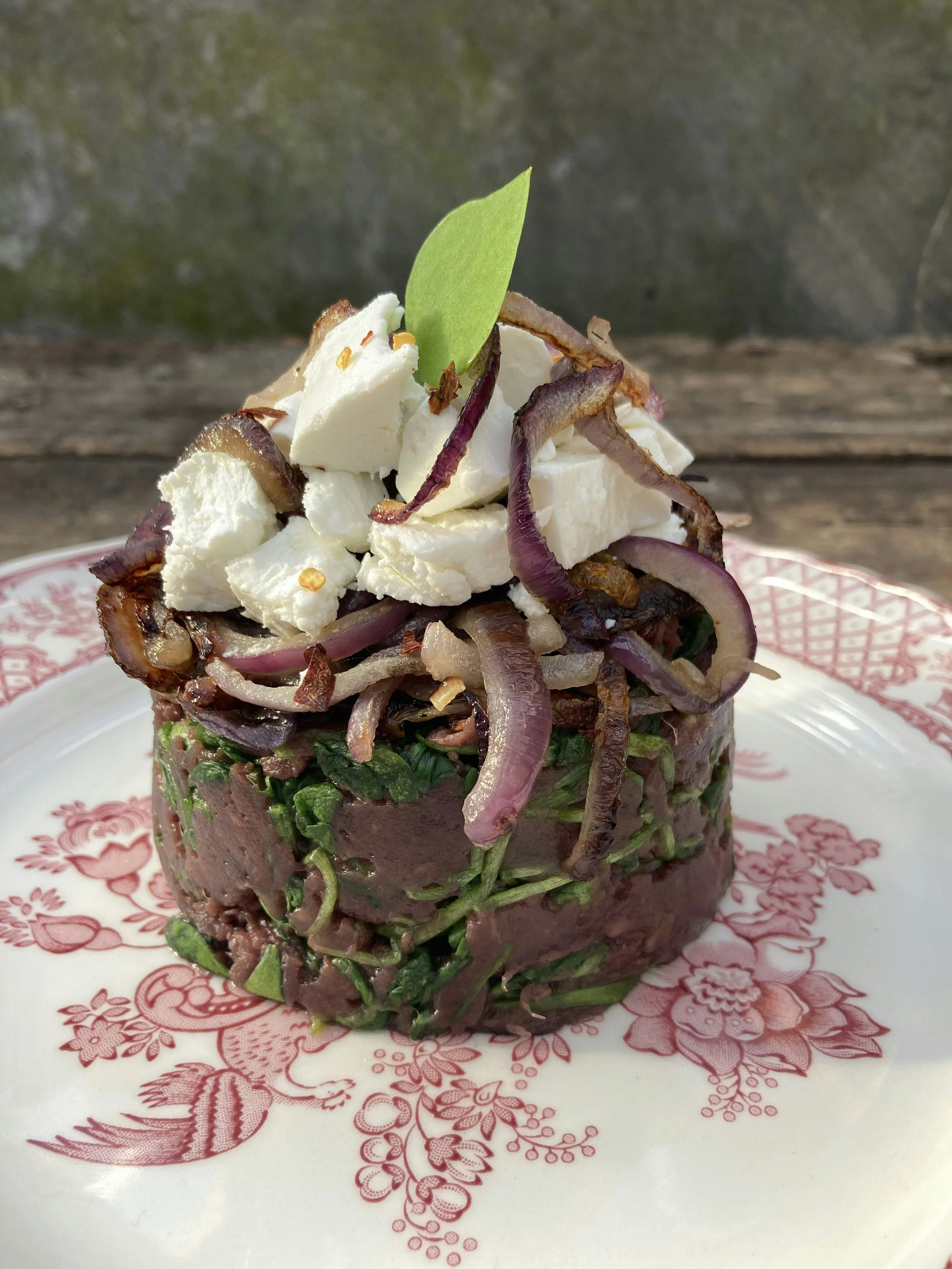 Stamppot zoete aardappel en winterpostelein