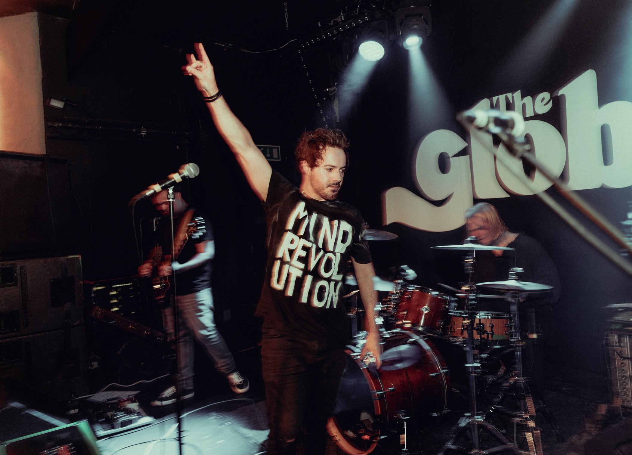 The hard rock band 'James Kennedy and The Underdogs' from Wales, live on stage at the Globe in Cardiff 2023